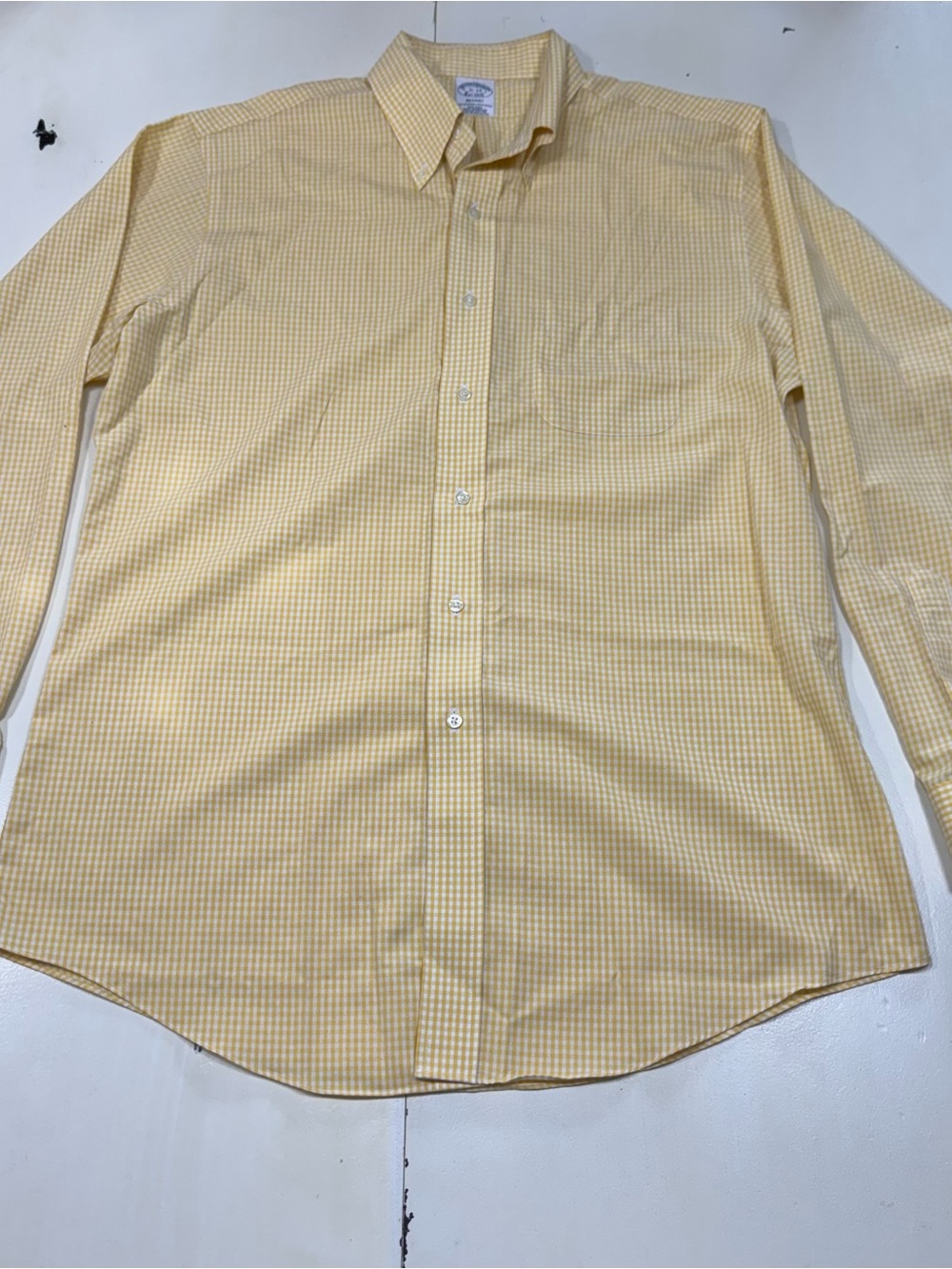 Brooks Brothers Regent Fit Non-Iron Supima Cotton Gingham Dress Shirt Size 16-34